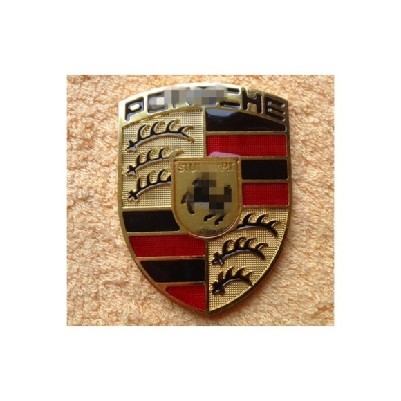 One Brand New 1 inch Diameter PORSCHE STUTTGART HOTROD Emblem - Picture 3 of 11